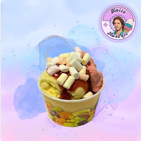 Eisbecher mit Marshmallows